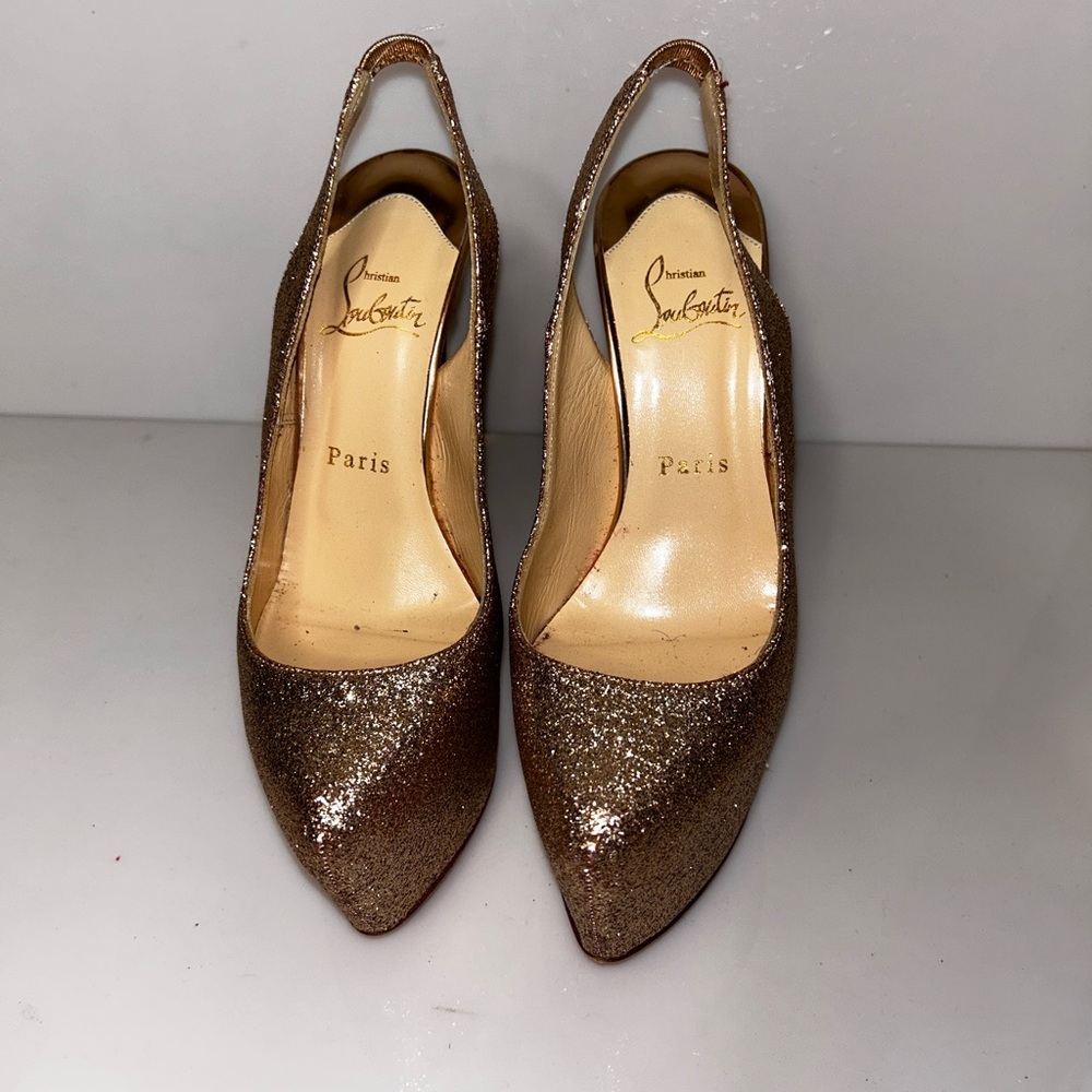 Christian Louboutin Champagne Gold Glitter
